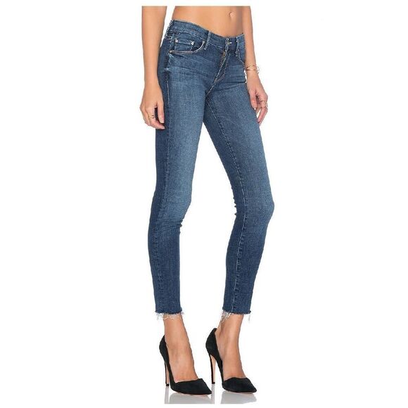 MOTHER‎ The Looker Ankle Fray Jeans in Girl Crush Blue Size 27 - Picture 3 of 12